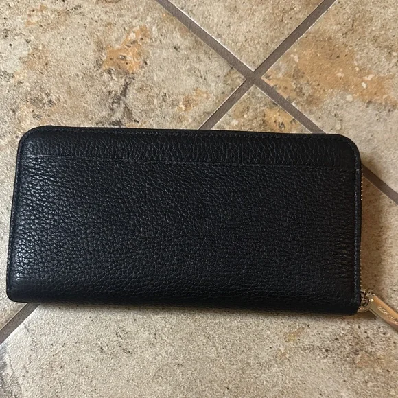 Kate Spade Black Textured Zip Wallet - Picture 2 of 4